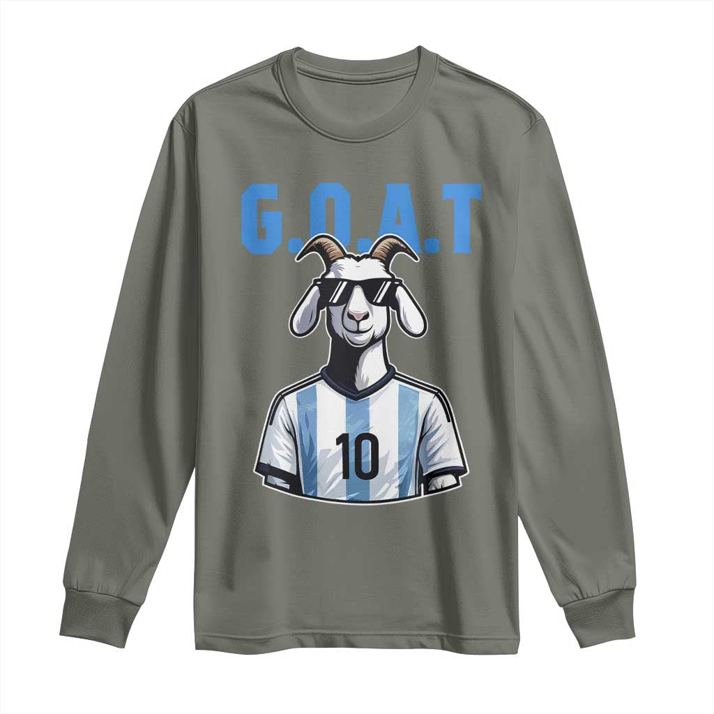 The Goat Of Soccer Number Ten Long Sleeve Shirt Gift For Fans