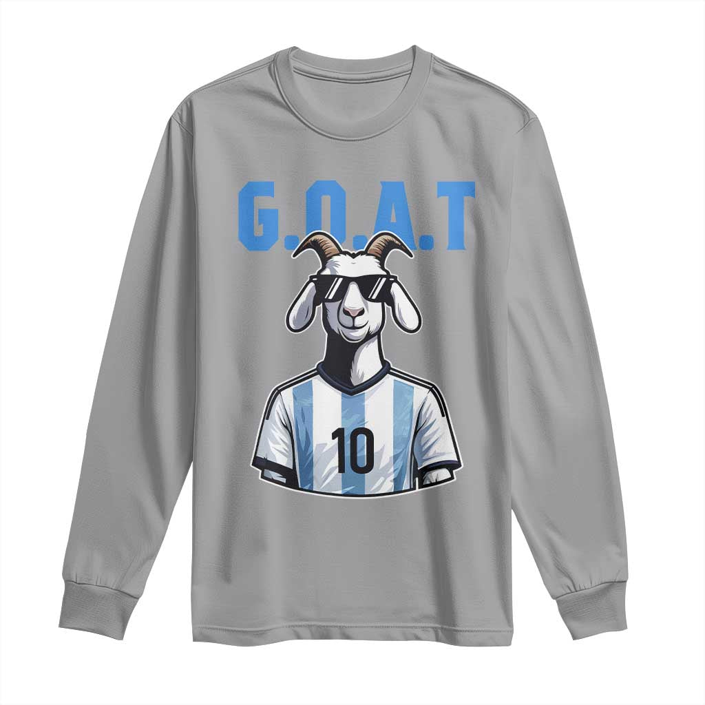 The Goat Of Soccer Number Ten Long Sleeve Shirt Gift For Fans