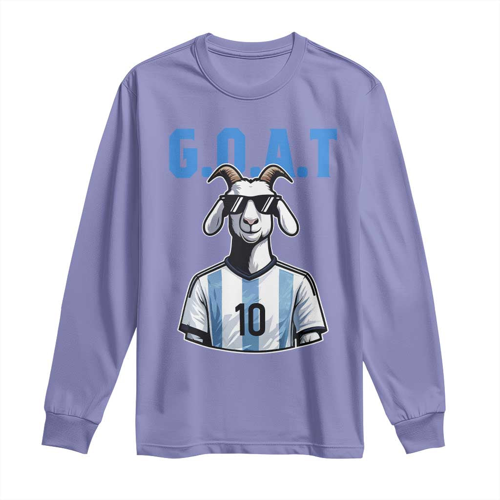 The Goat Of Soccer Number Ten Long Sleeve Shirt Gift For Fans