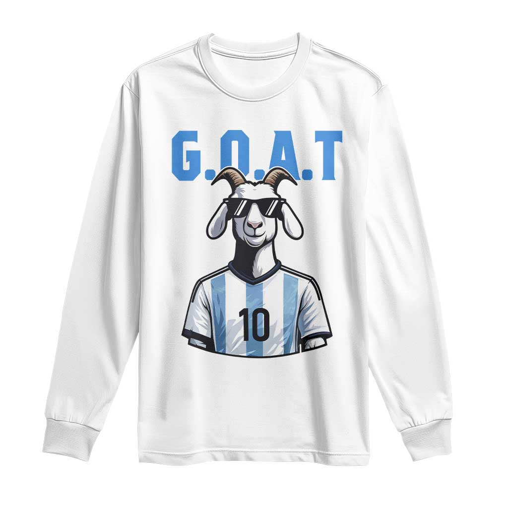 The Goat Of Soccer Number Ten Long Sleeve Shirt Gift For Fans