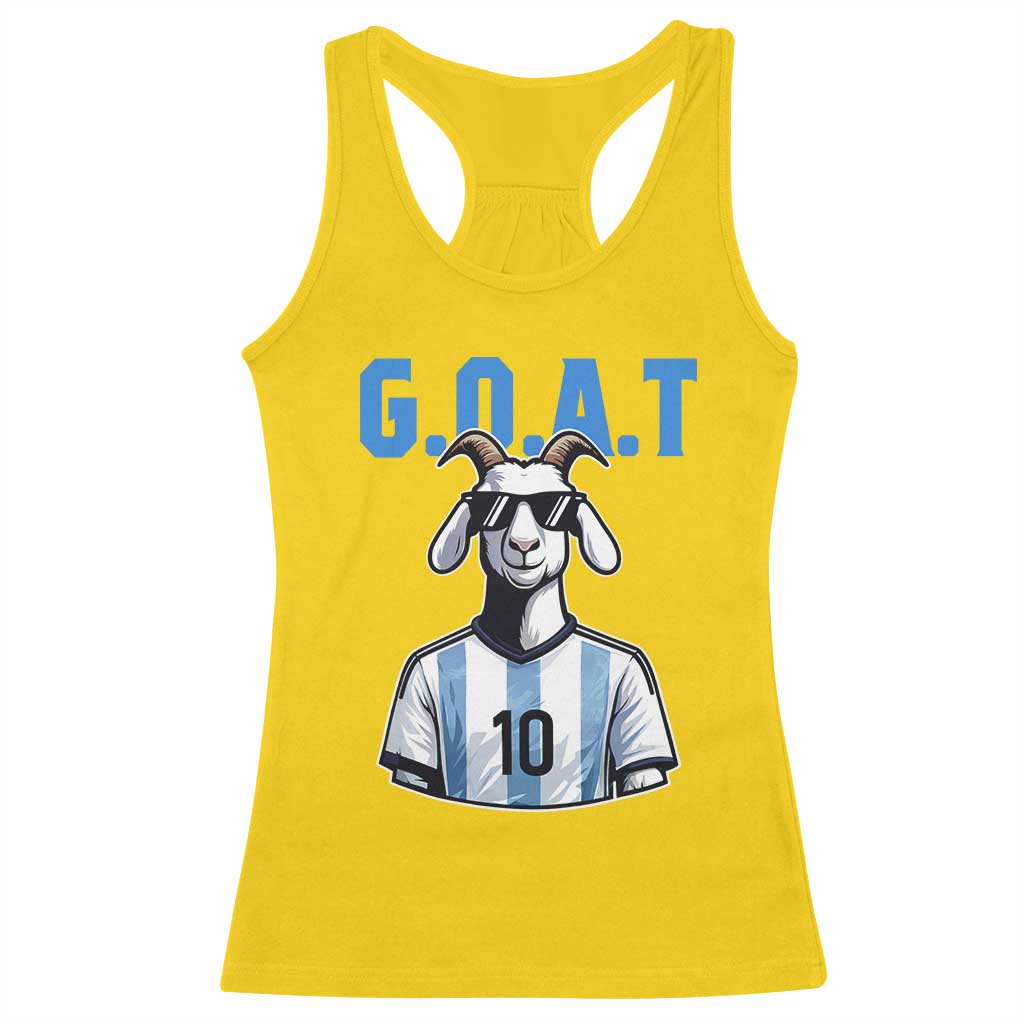 The Goat Of Soccer Number Ten Racerback Tank Top Gift For Fans
