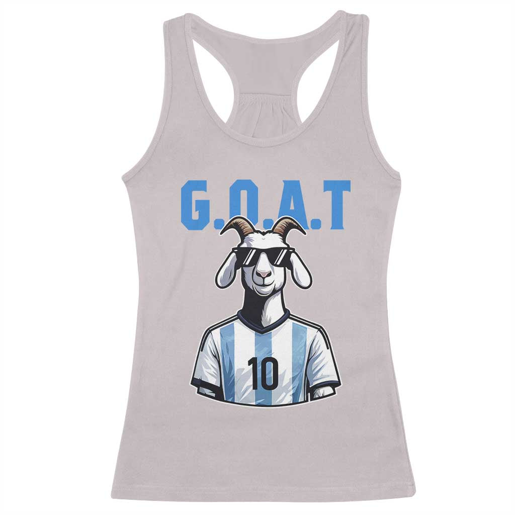 The Goat Of Soccer Number Ten Racerback Tank Top Gift For Fans