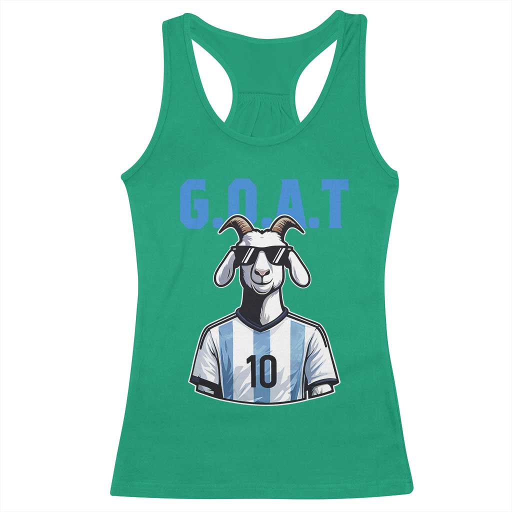 The Goat Of Soccer Number Ten Racerback Tank Top Gift For Fans