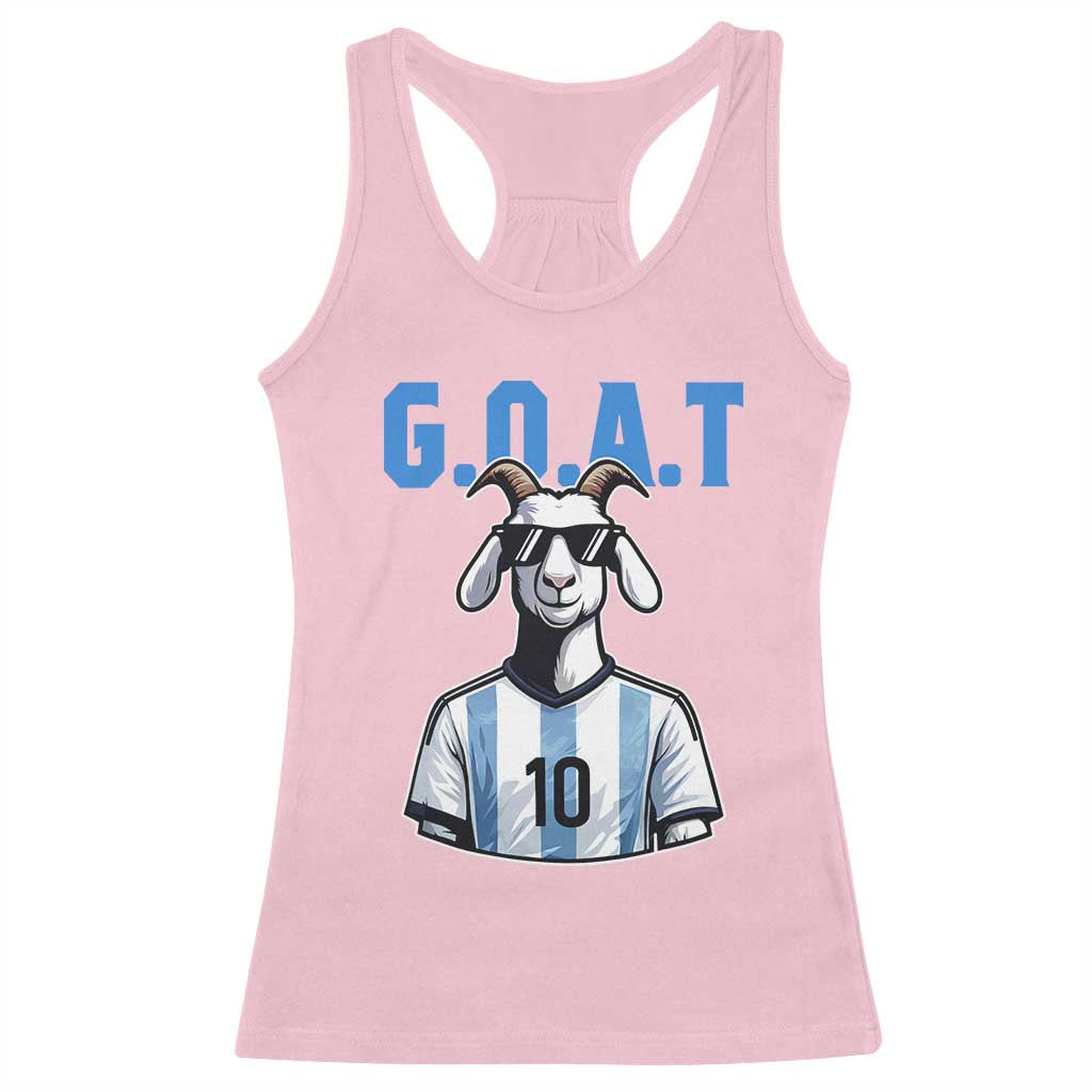 The Goat Of Soccer Number Ten Racerback Tank Top Gift For Fans