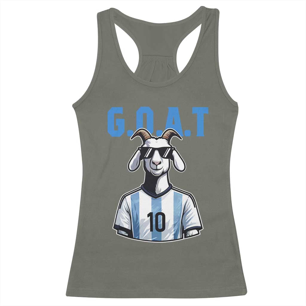 The Goat Of Soccer Number Ten Racerback Tank Top Gift For Fans
