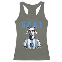 The Goat Of Soccer Number Ten Racerback Tank Top Gift For Fans
