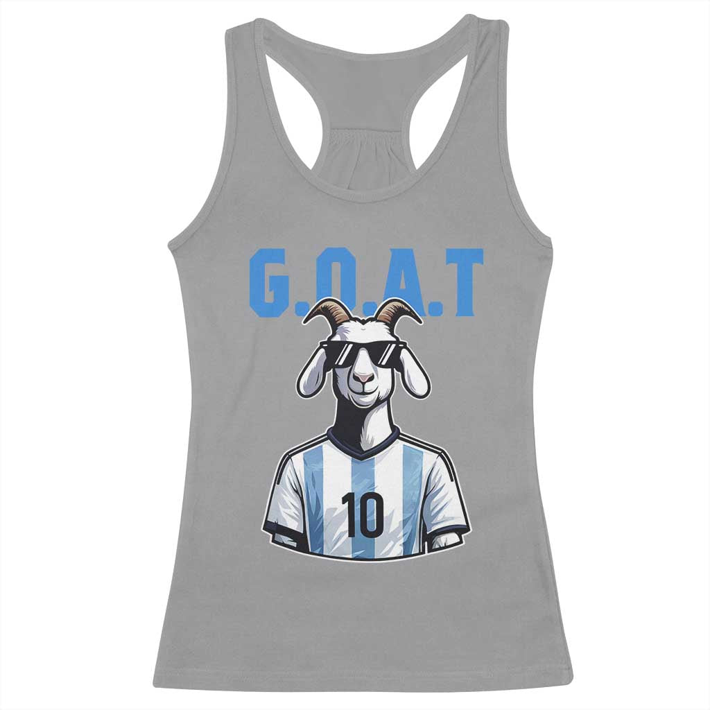The Goat Of Soccer Number Ten Racerback Tank Top Gift For Fans