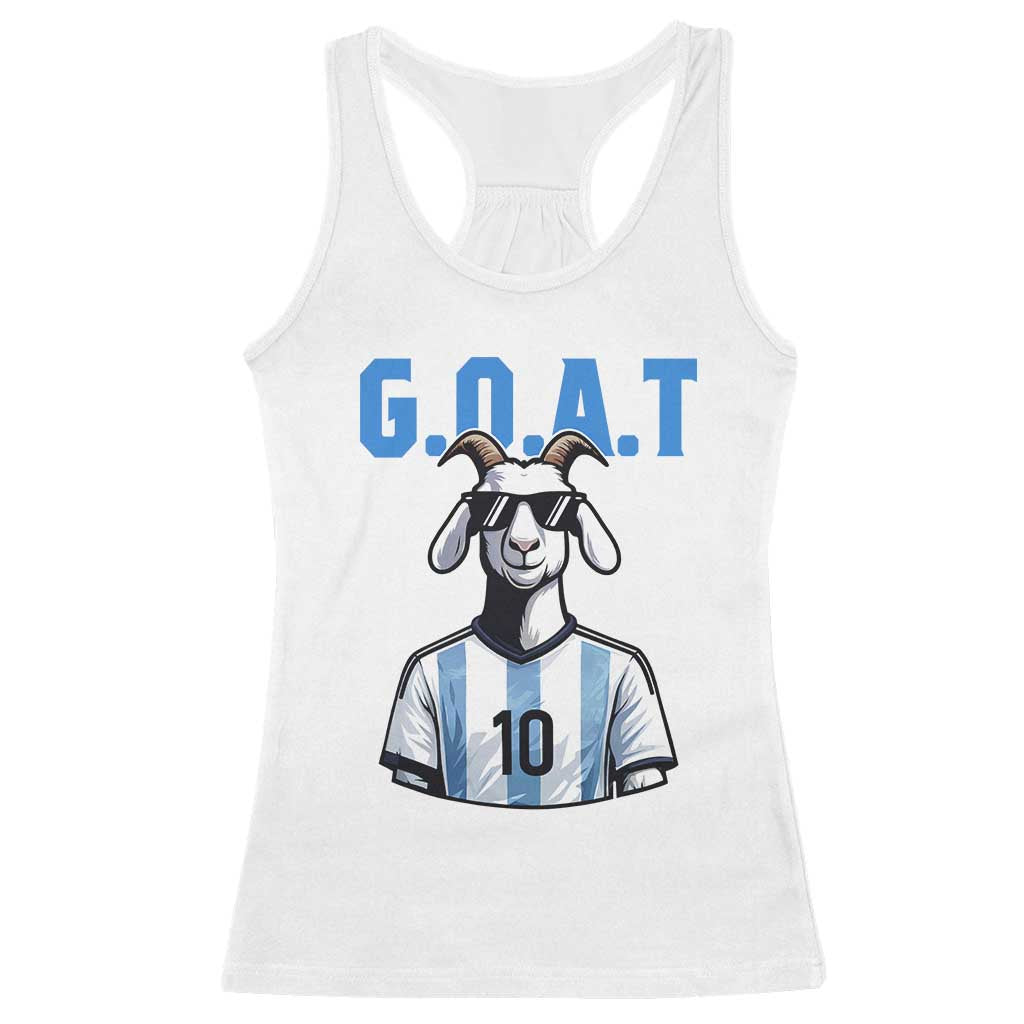 The Goat Of Soccer Number Ten Racerback Tank Top Gift For Fans