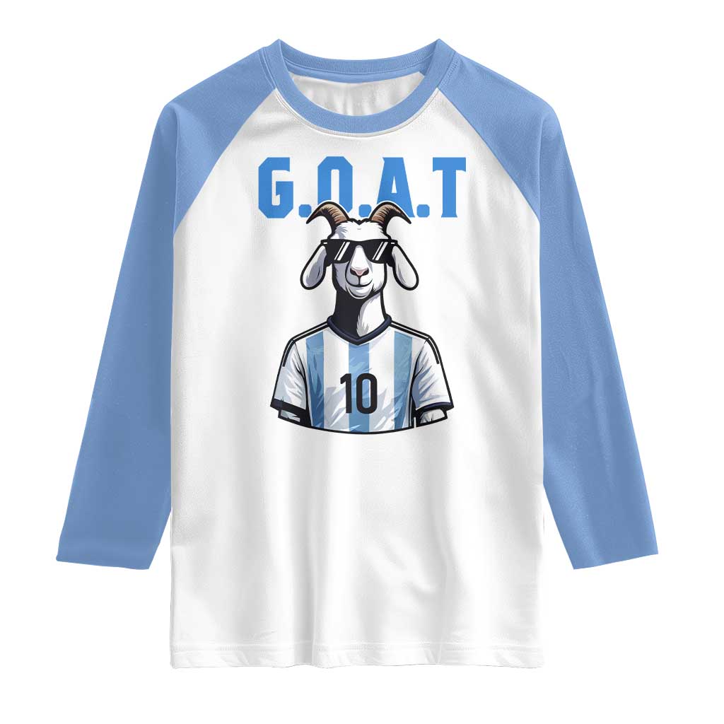 The Goat Of Soccer Number Ten Raglan Shirt Gift For Fans