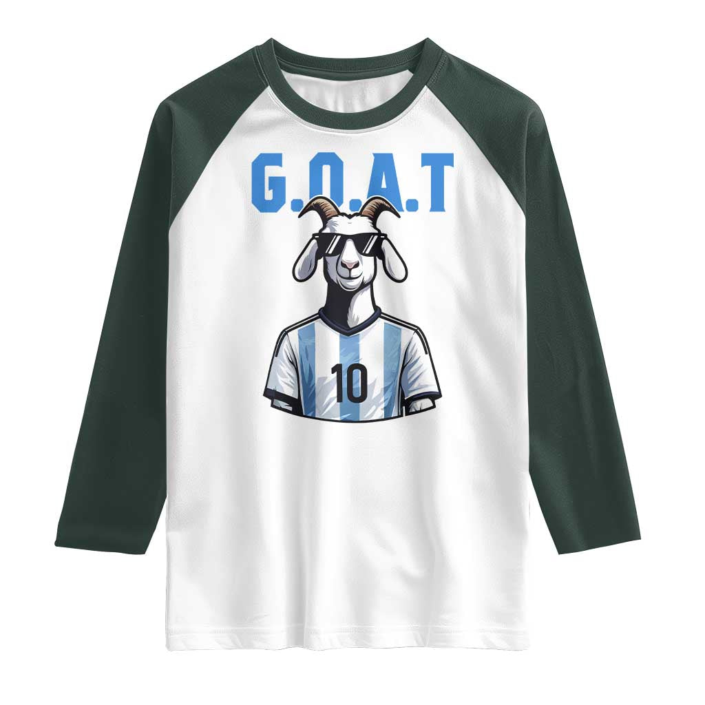 The Goat Of Soccer Number Ten Raglan Shirt Gift For Fans