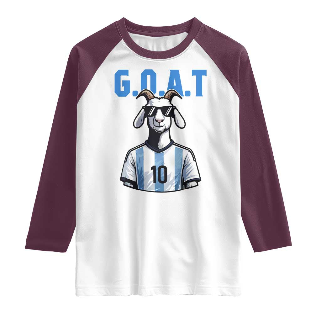The Goat Of Soccer Number Ten Raglan Shirt Gift For Fans
