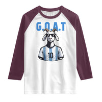 The Goat Of Soccer Number Ten Raglan Shirt Gift For Fans