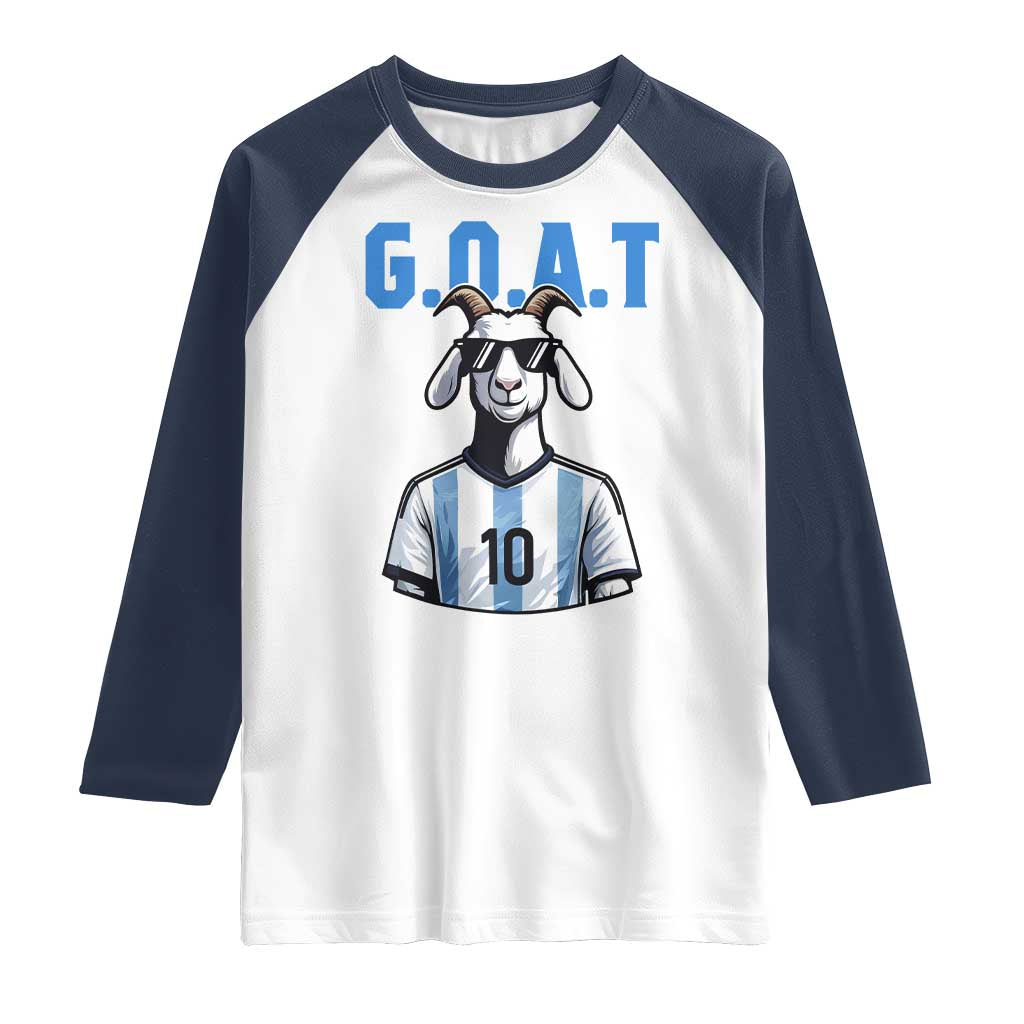 The Goat Of Soccer Number Ten Raglan Shirt Gift For Fans