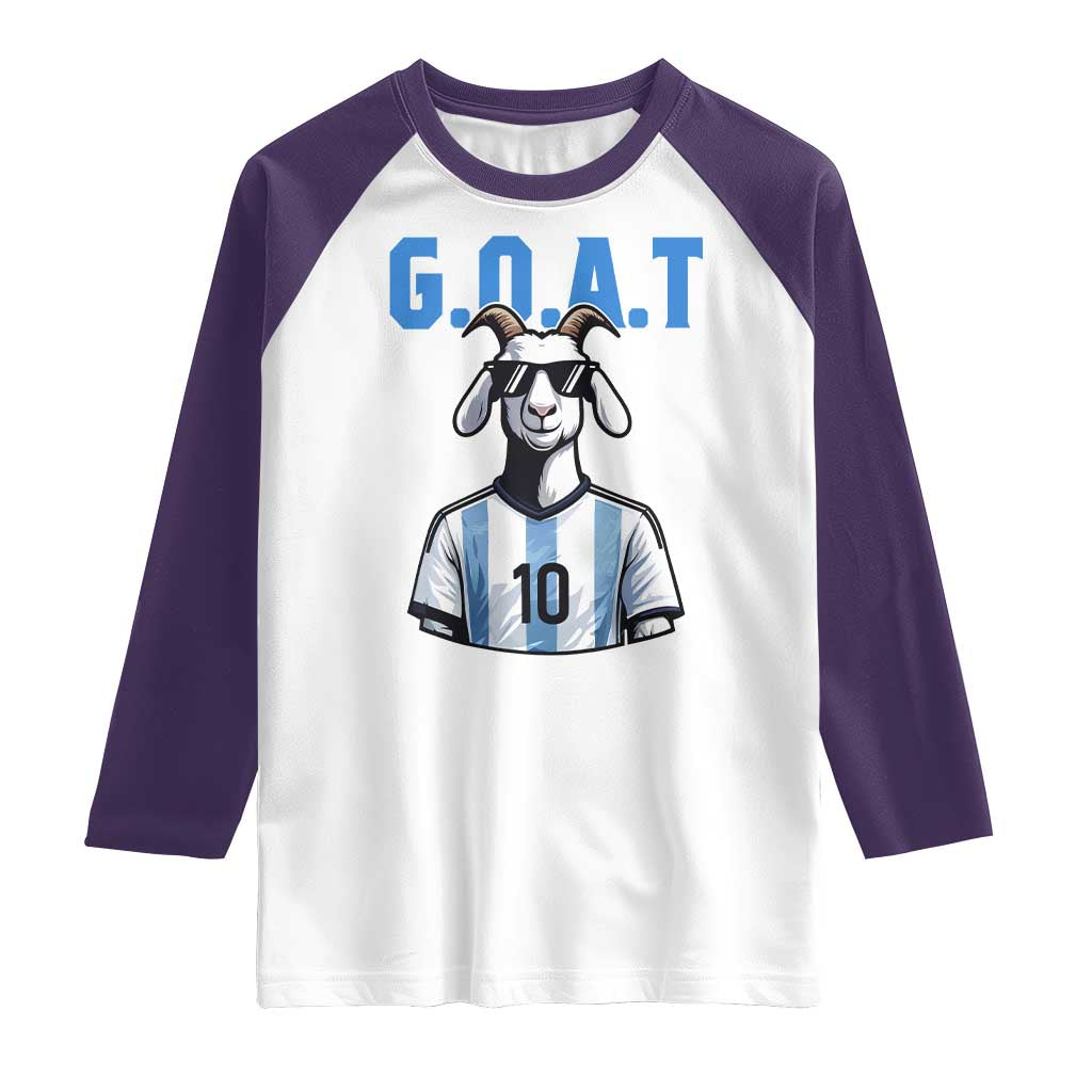 The Goat Of Soccer Number Ten Raglan Shirt Gift For Fans