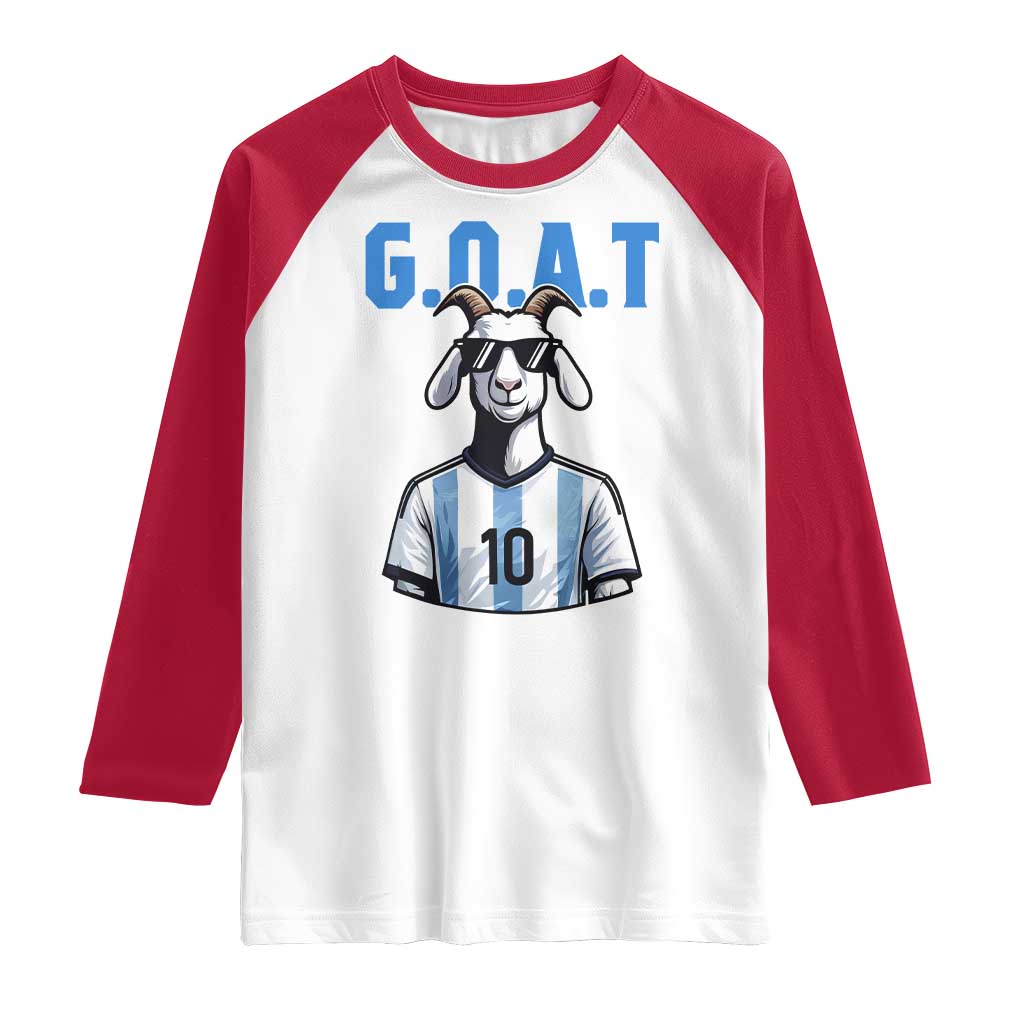 The Goat Of Soccer Number Ten Raglan Shirt Gift For Fans