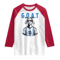 The Goat Of Soccer Number Ten Raglan Shirt Gift For Fans