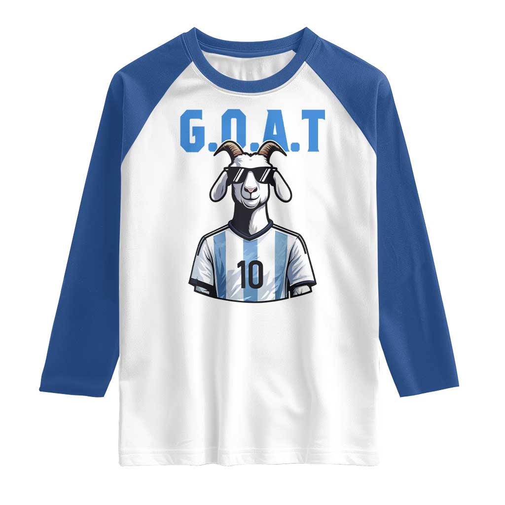 The Goat Of Soccer Number Ten Raglan Shirt Gift For Fans