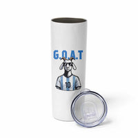 The Goat Of Soccer Number Ten Skinny Tumbler Gift For Fans