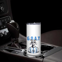 The Goat Of Soccer Number Ten Skinny Tumbler Gift For Fans