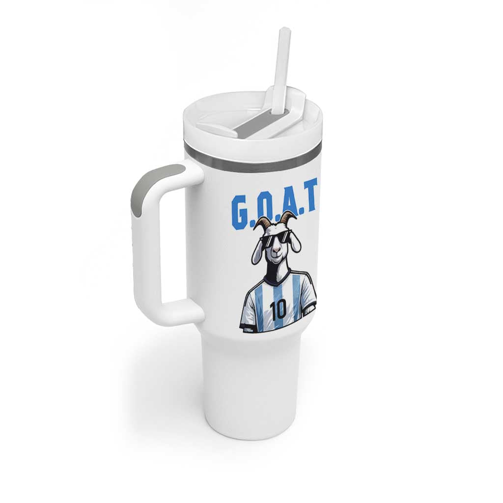 The Goat Of Soccer Number Ten Tumbler With Handle Gift For Fans