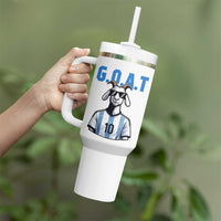The Goat Of Soccer Number Ten Tumbler With Handle Gift For Fans