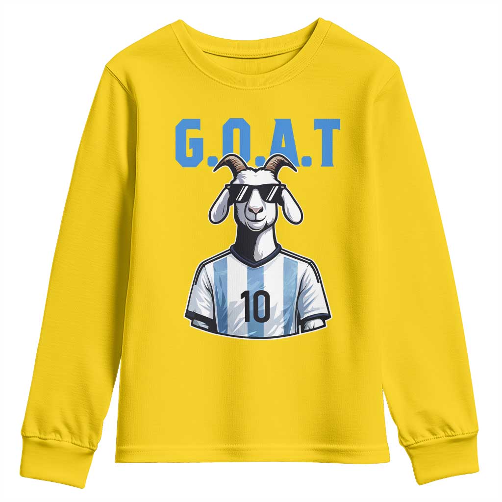 The Goat Of Soccer Number Ten Youth Sweatshirt Gift For Fans