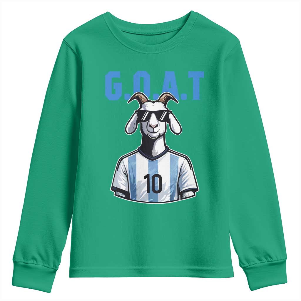 The Goat Of Soccer Number Ten Youth Sweatshirt Gift For Fans