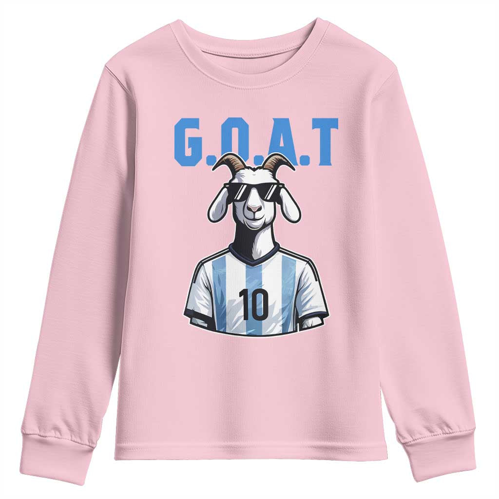 The Goat Of Soccer Number Ten Youth Sweatshirt Gift For Fans