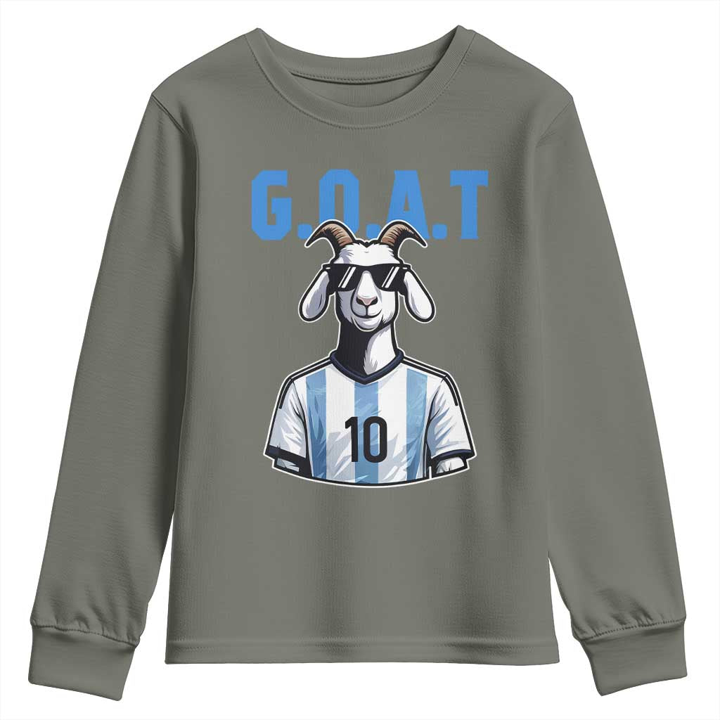 The Goat Of Soccer Number Ten Youth Sweatshirt Gift For Fans