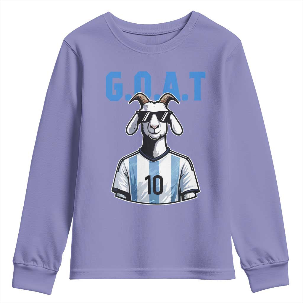 The Goat Of Soccer Number Ten Youth Sweatshirt Gift For Fans