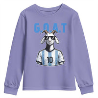 The Goat Of Soccer Number Ten Youth Sweatshirt Gift For Fans