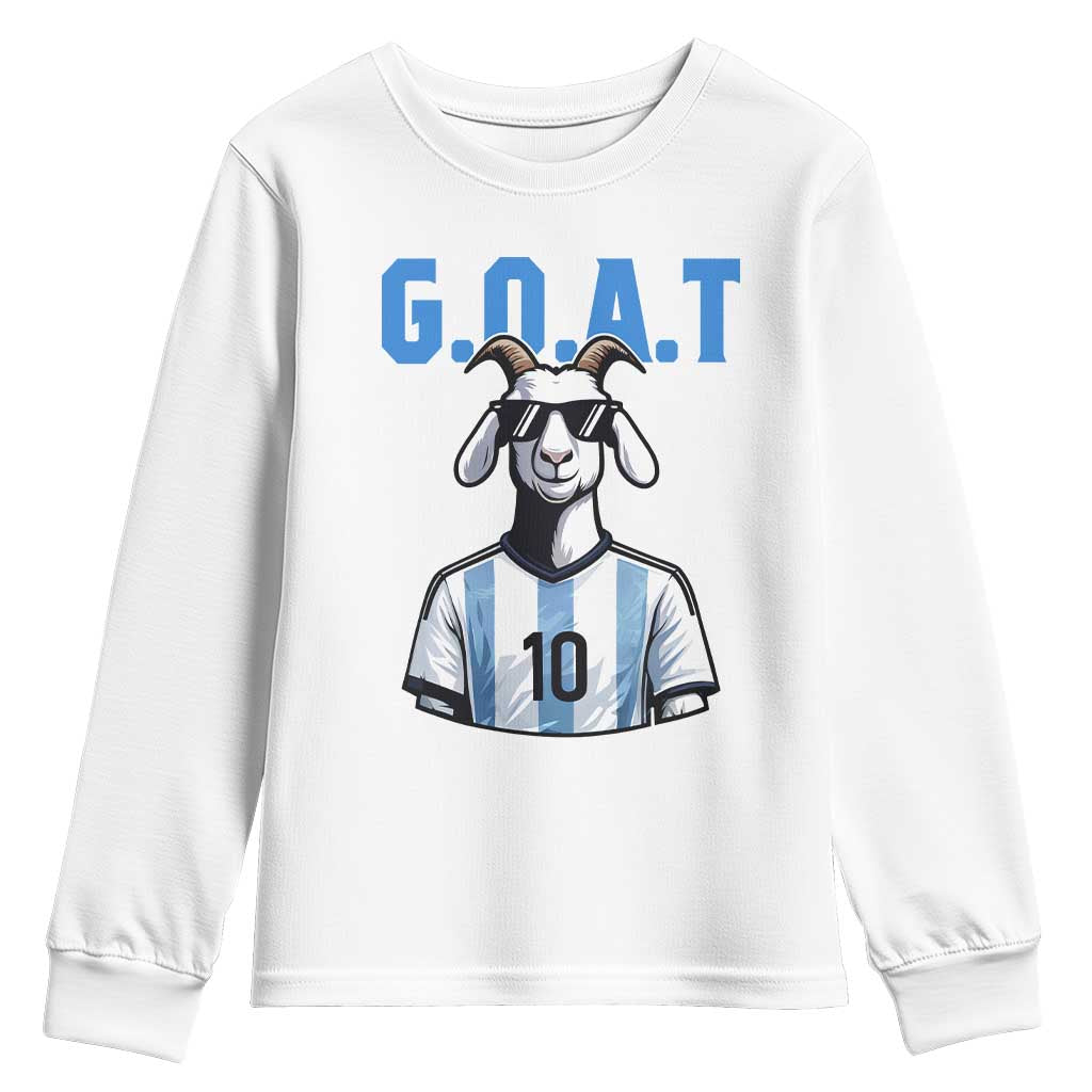 The Goat Of Soccer Number Ten Youth Sweatshirt Gift For Fans