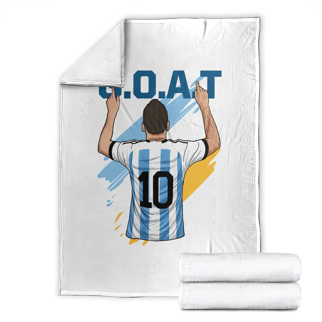 Legendary Number 10 Throw Blanket Goat Of Soccer Gift For Fans