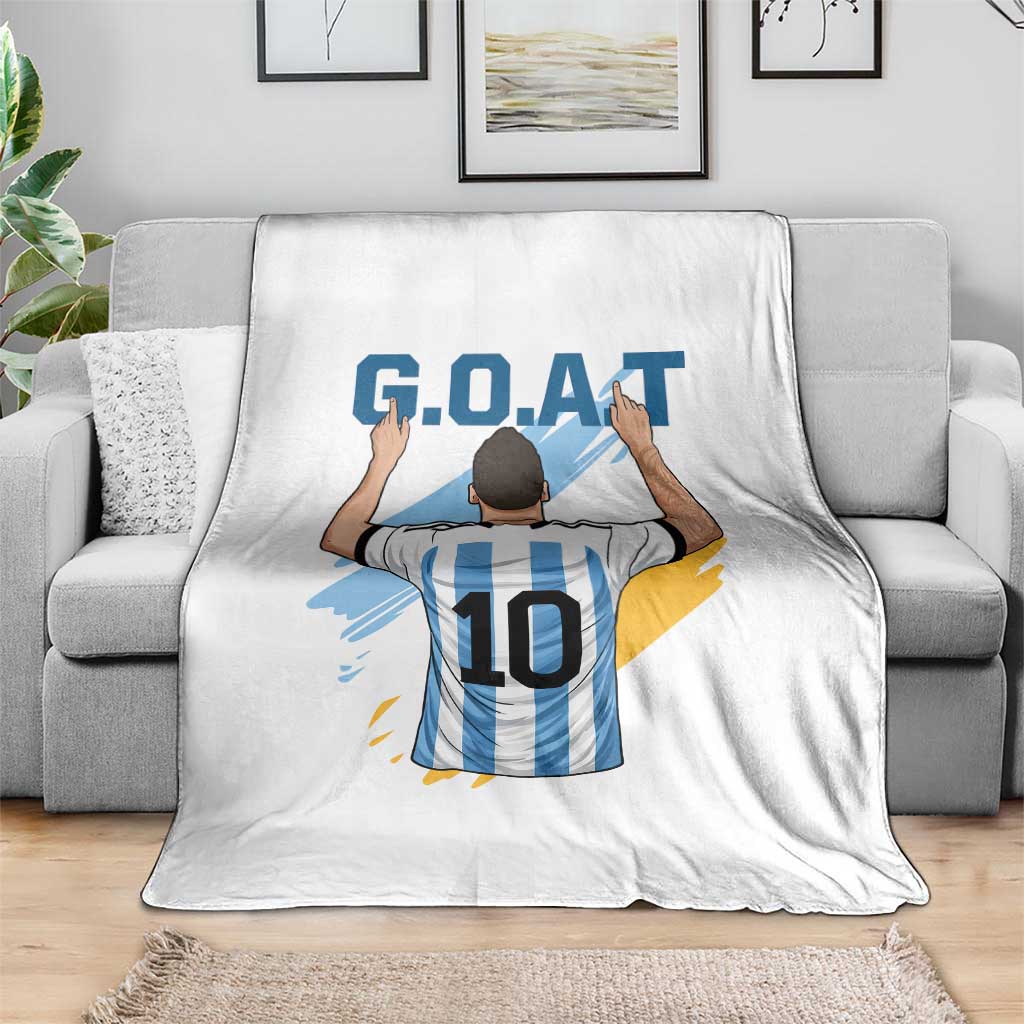 Legendary Number 10 Throw Blanket Goat Of Soccer Gift For Fans