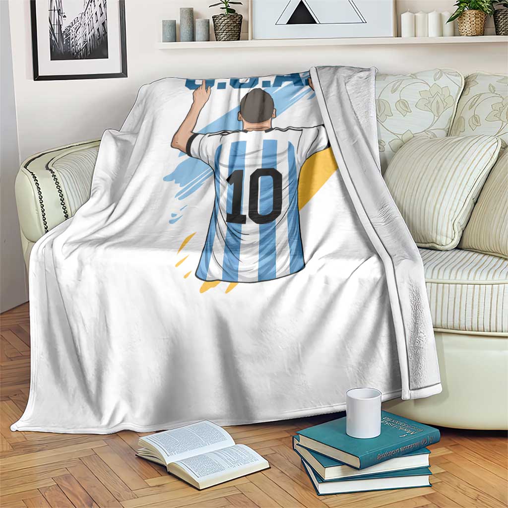 Legendary Number 10 Throw Blanket Goat Of Soccer Gift For Fans