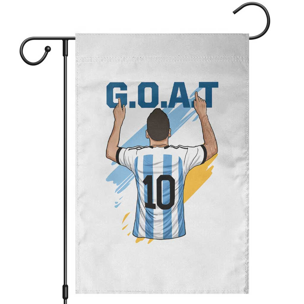 Legendary Number 10 Garden Flag Goat Of Soccer Gift For Fans