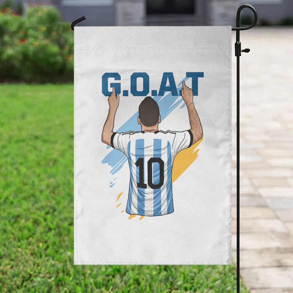 Legendary Number 10 Garden Flag Goat Of Soccer Gift For Fans