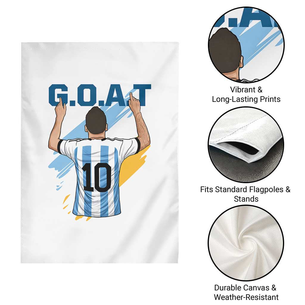 Legendary Number 10 Garden Flag Goat Of Soccer Gift For Fans