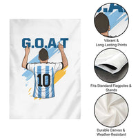 Legendary Number 10 Garden Flag Goat Of Soccer Gift For Fans