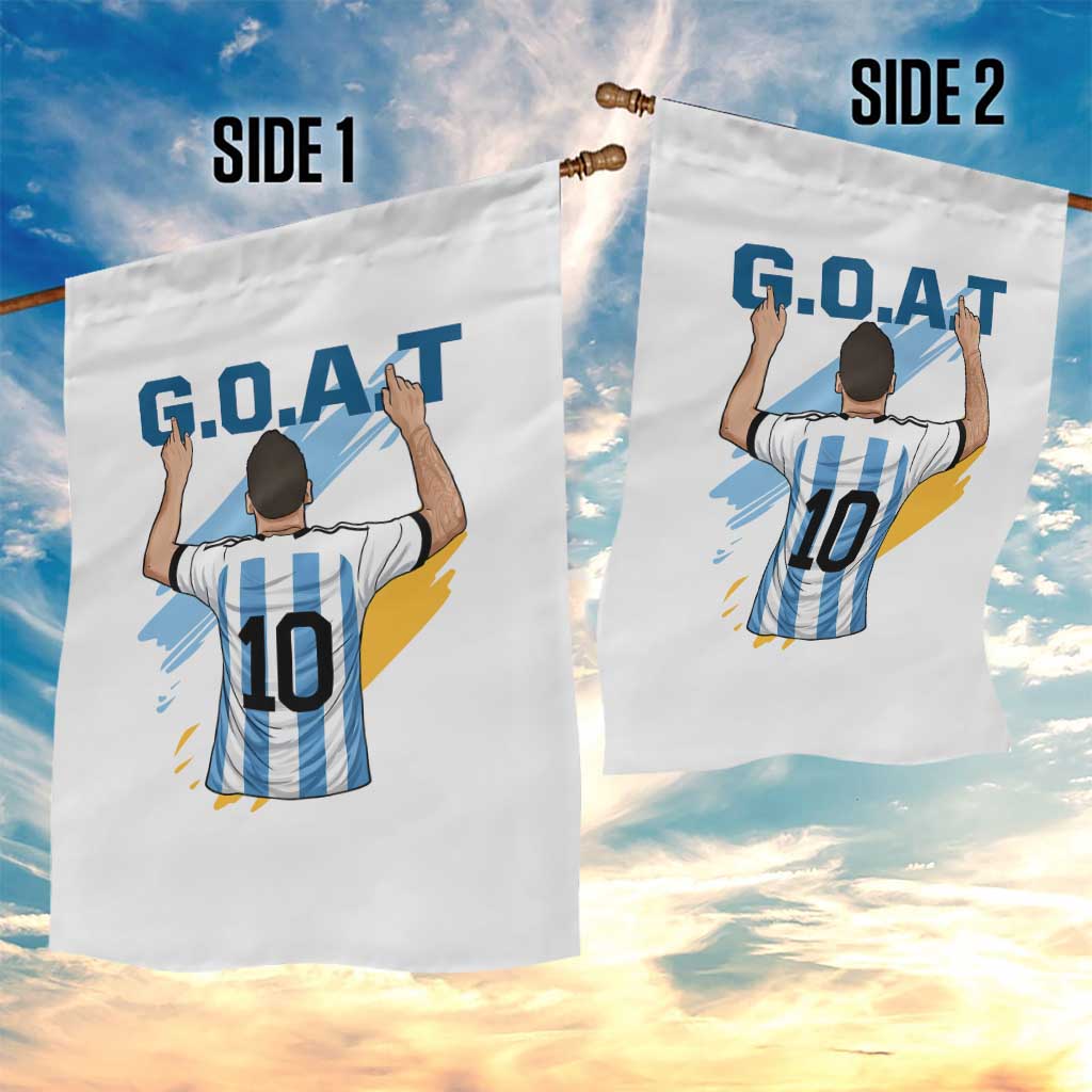 Legendary Number 10 Garden Flag Goat Of Soccer Gift For Fans