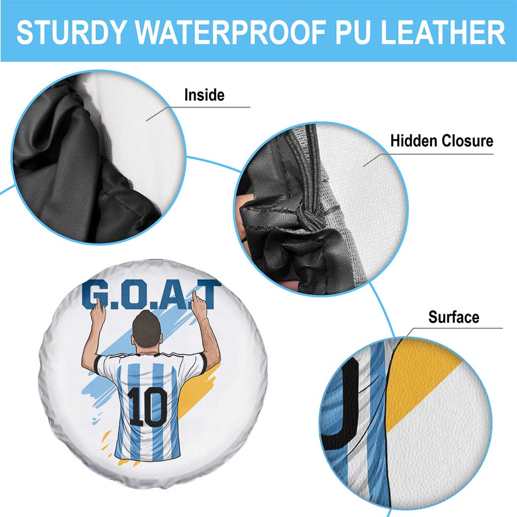 Legendary Number 10 Spare Tire Cover Goat Of Soccer Gift For Fans