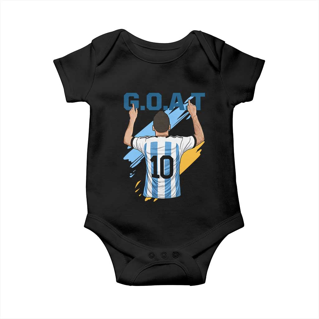 Legendary Number 10 Baby Onesie Goat Of Soccer Gift For Fans