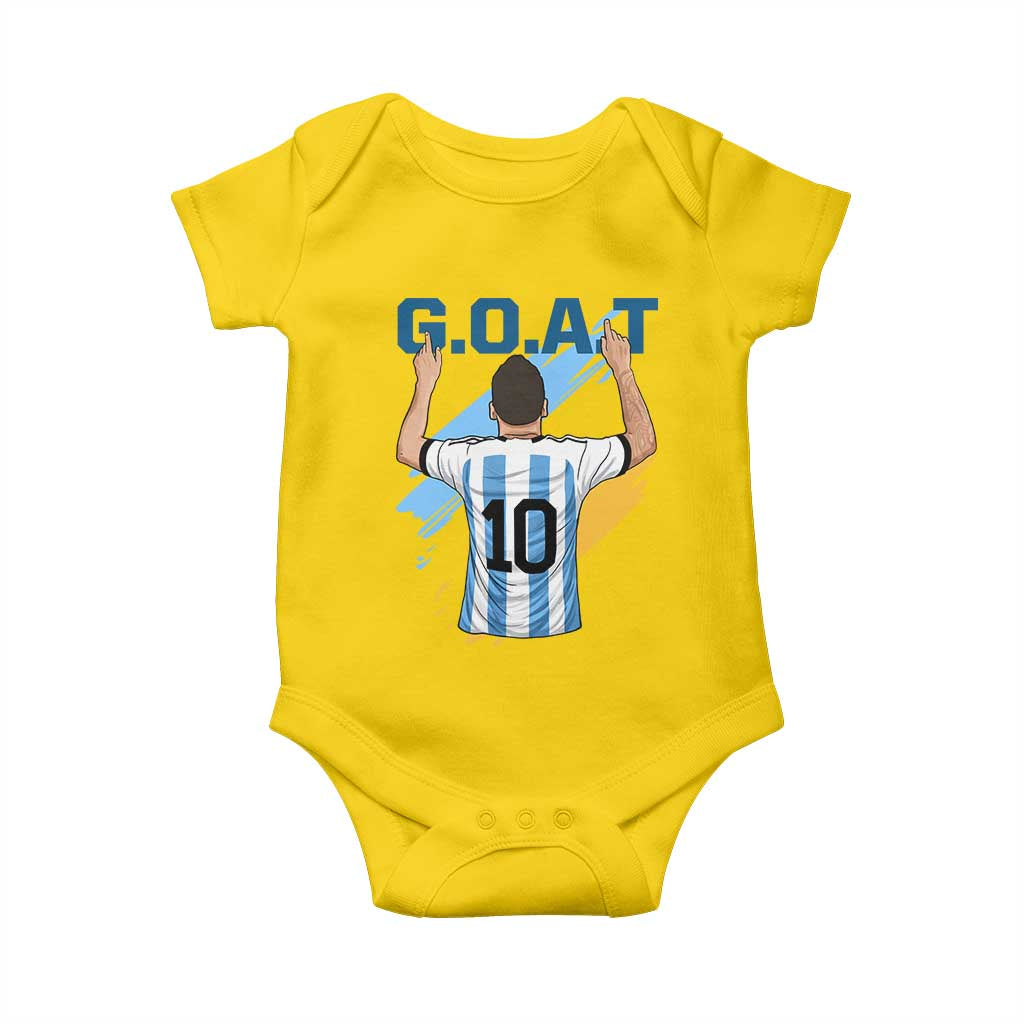 Legendary Number 10 Baby Onesie Goat Of Soccer Gift For Fans