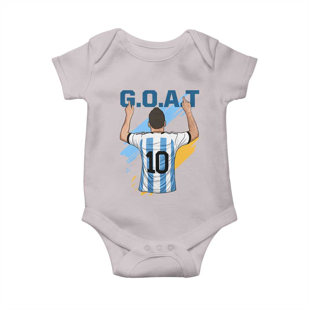 Legendary Number 10 Baby Onesie Goat Of Soccer Gift For Fans