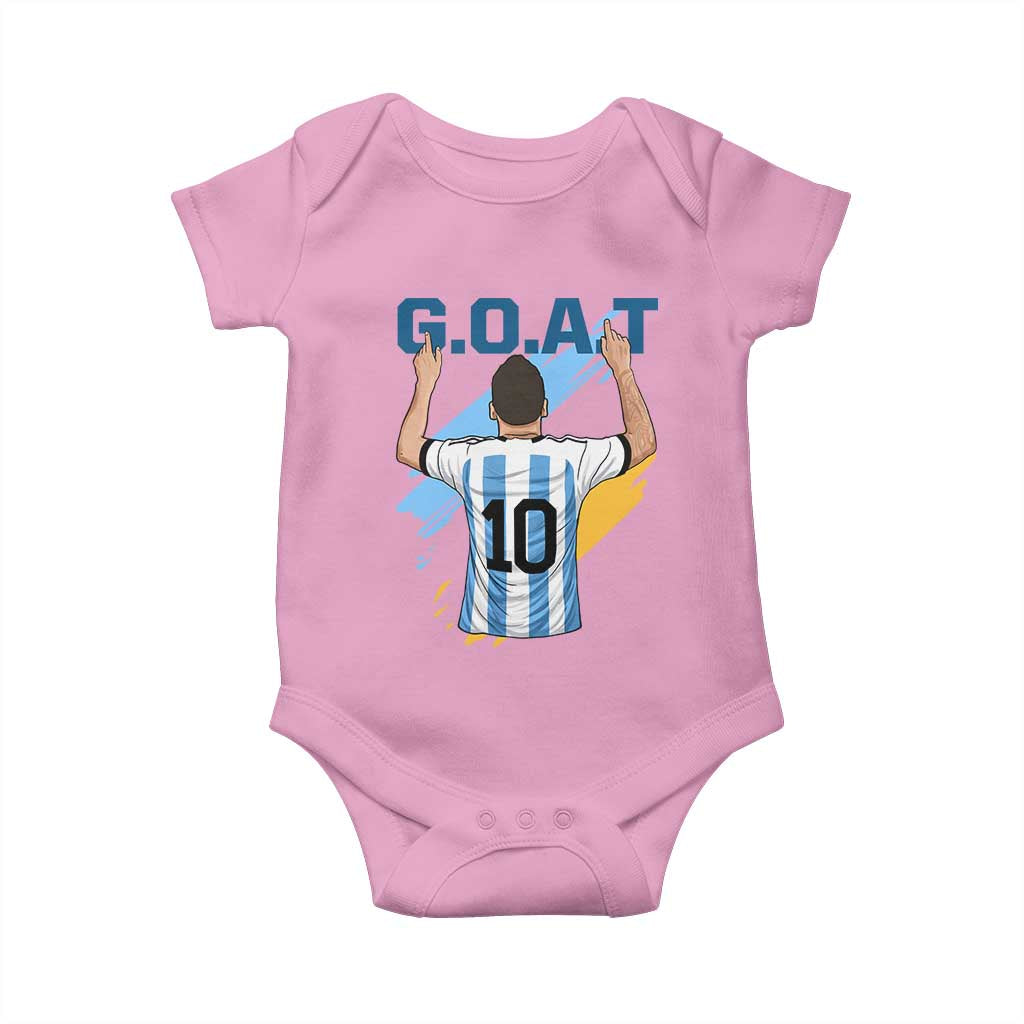Legendary Number 10 Baby Onesie Goat Of Soccer Gift For Fans
