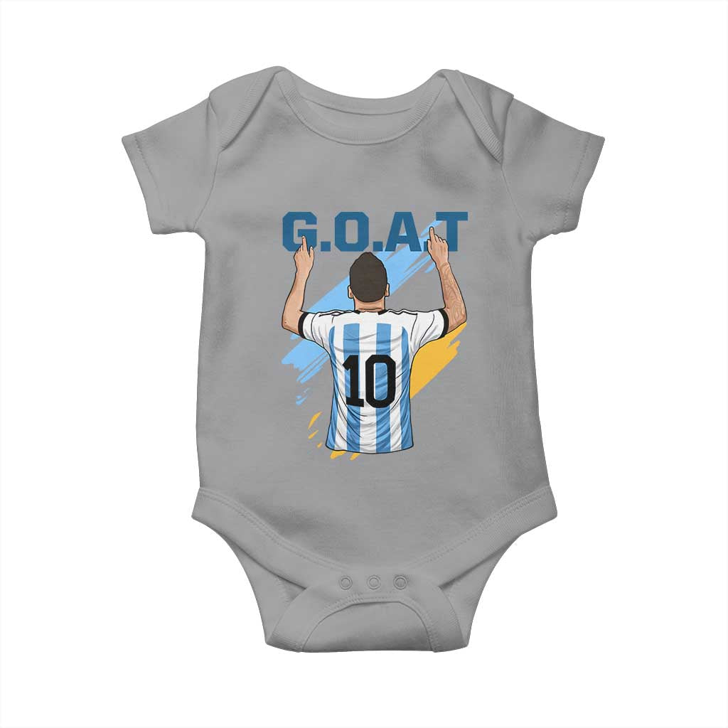 Legendary Number 10 Baby Onesie Goat Of Soccer Gift For Fans