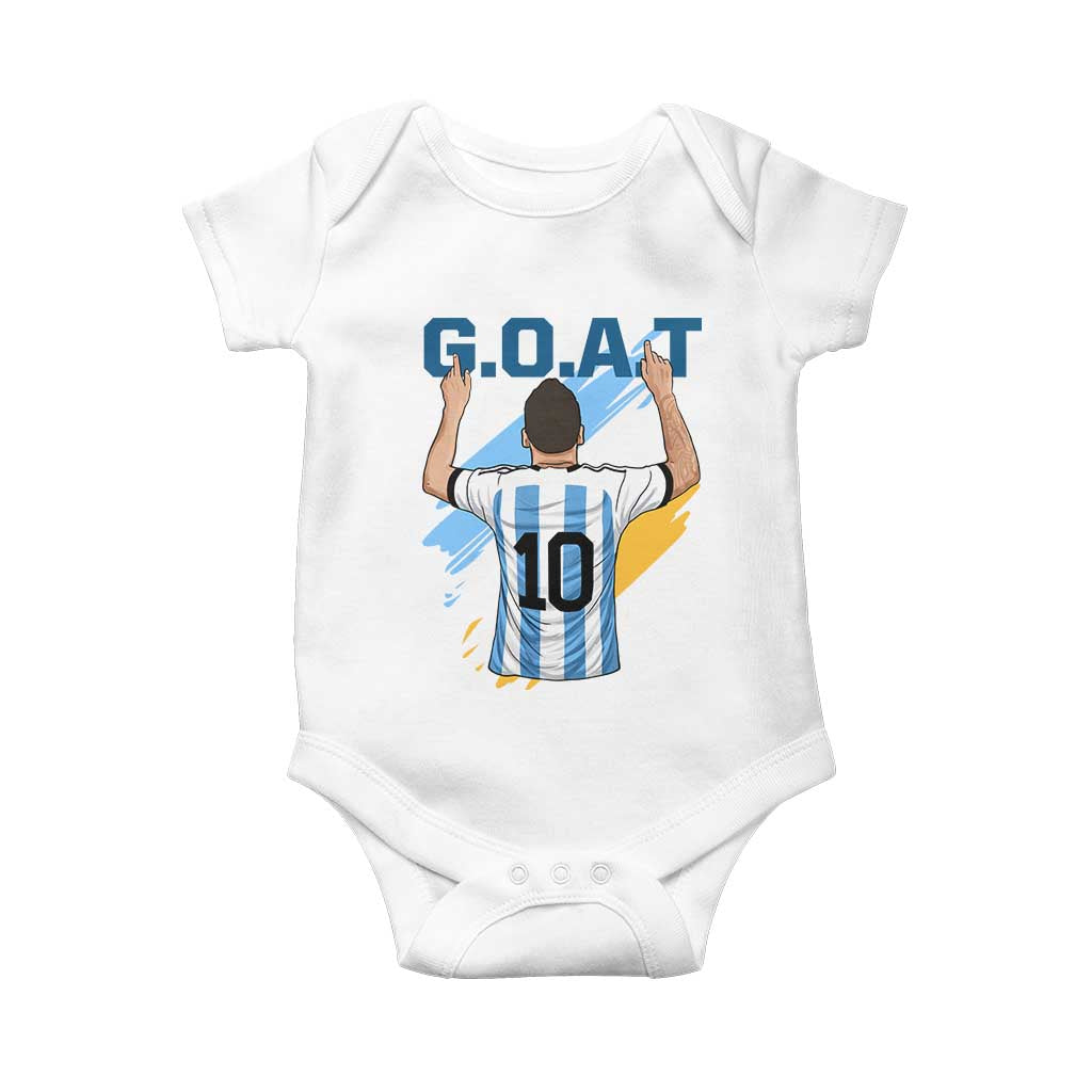 Legendary Number 10 Baby Onesie Goat Of Soccer Gift For Fans