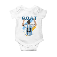 Legendary Number 10 Baby Onesie Goat Of Soccer Gift For Fans