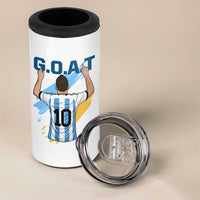 Legendary Number 10 4 in 1 Can Cooler Tumbler Goat Of Soccer Gift For Fans