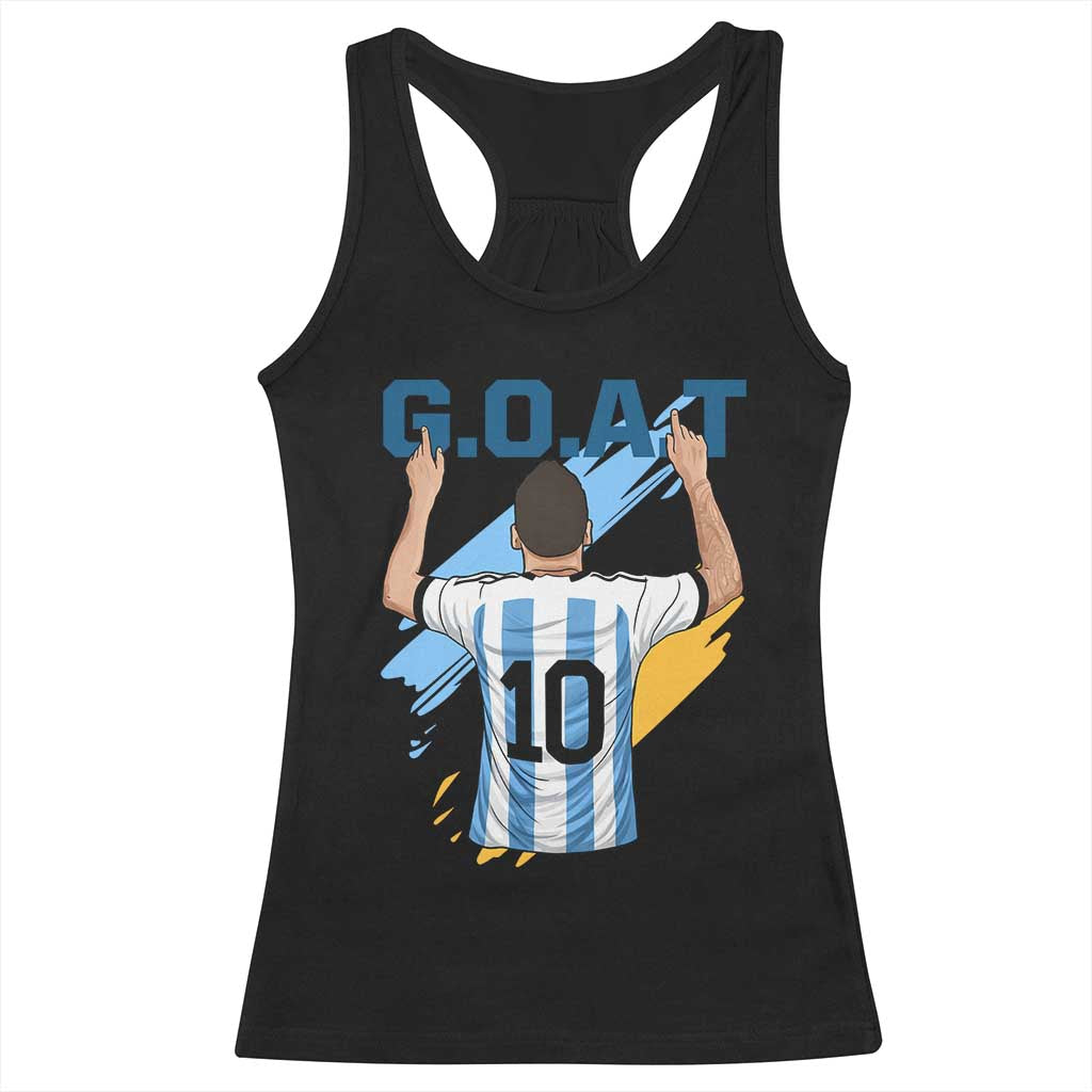 Legendary Number 10 Racerback Tank Top Goat Of Soccer Gift For Fans